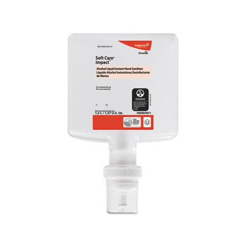 Diversey 100907871 Soft Care Impact, 1.2 L Cartridge, Clear, Alcohol, 6/Carton