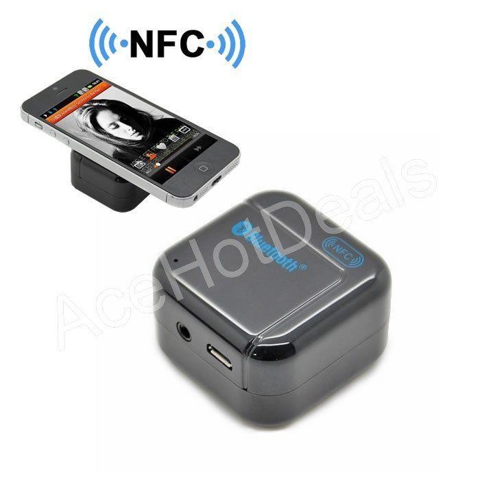 NFC Wireless Bluetooth Stereo Audio Music Receiver Adapter 3.5mm USB For Speaker