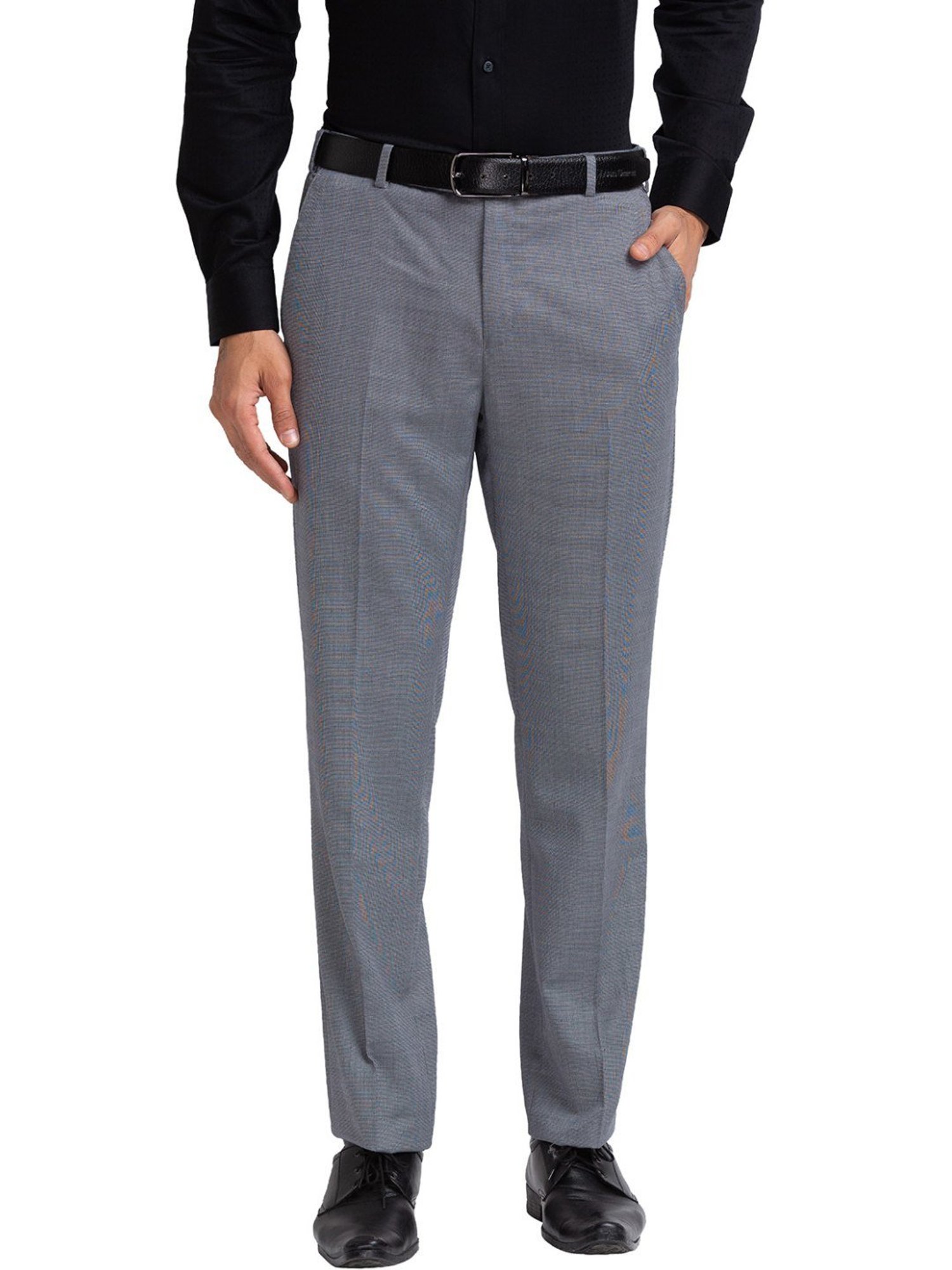 Raymond Grey Contemporary Fit Texture Trousers
