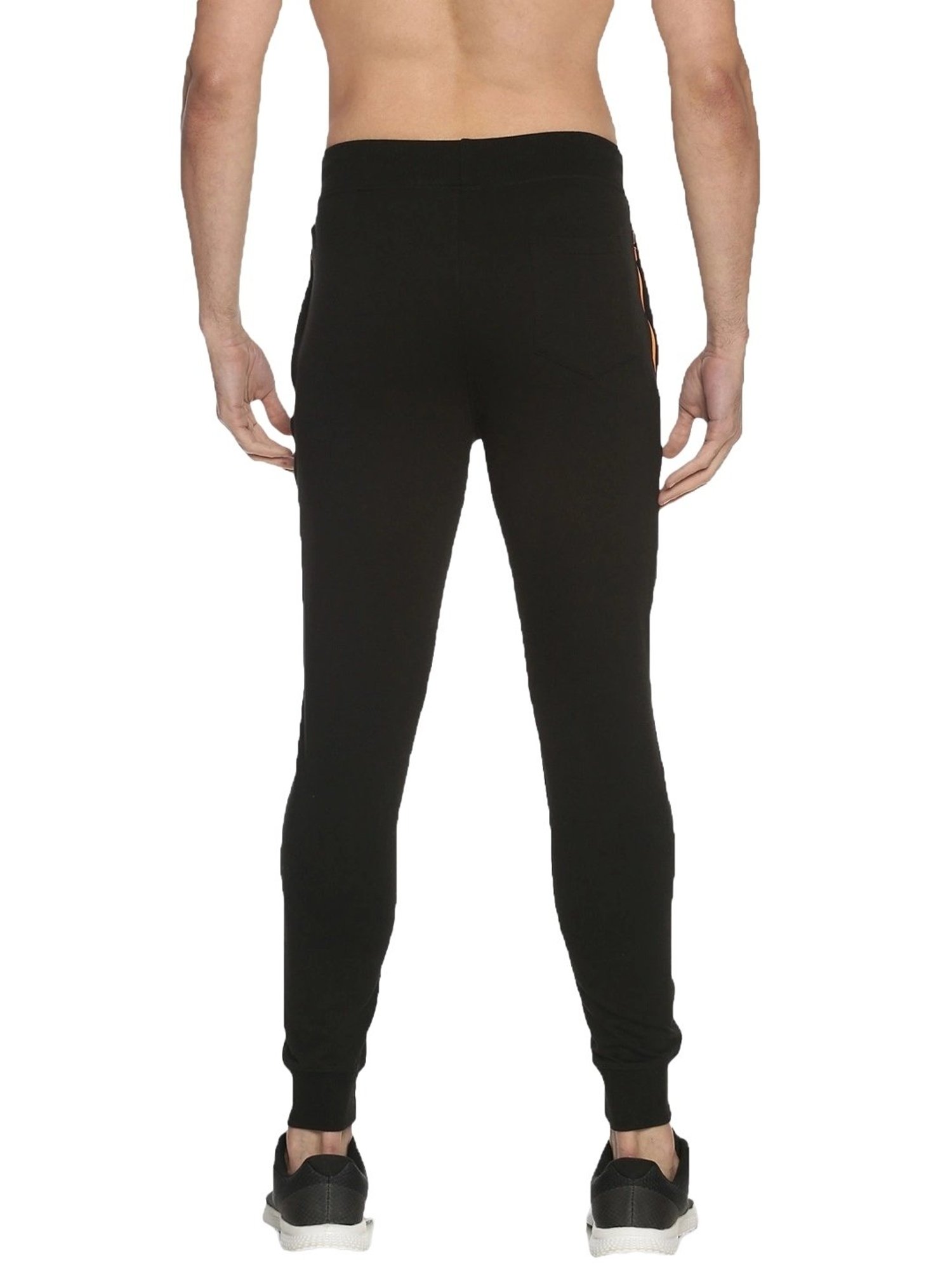 Force NXT Black & Charcoal Grey Cotton Regular Fit Logo Printed Joggers - Pack Of 2