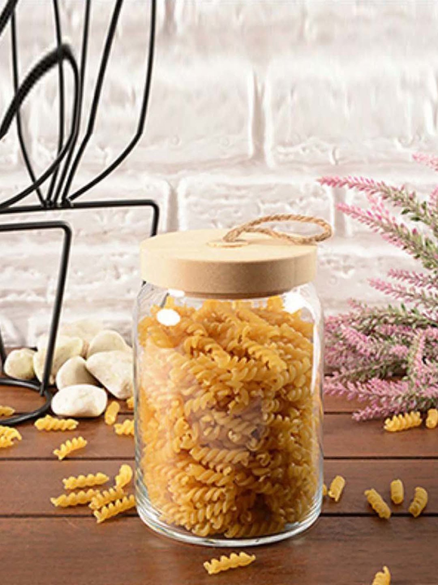 Pasabahce Transparent Woody Jar (0.86 L)