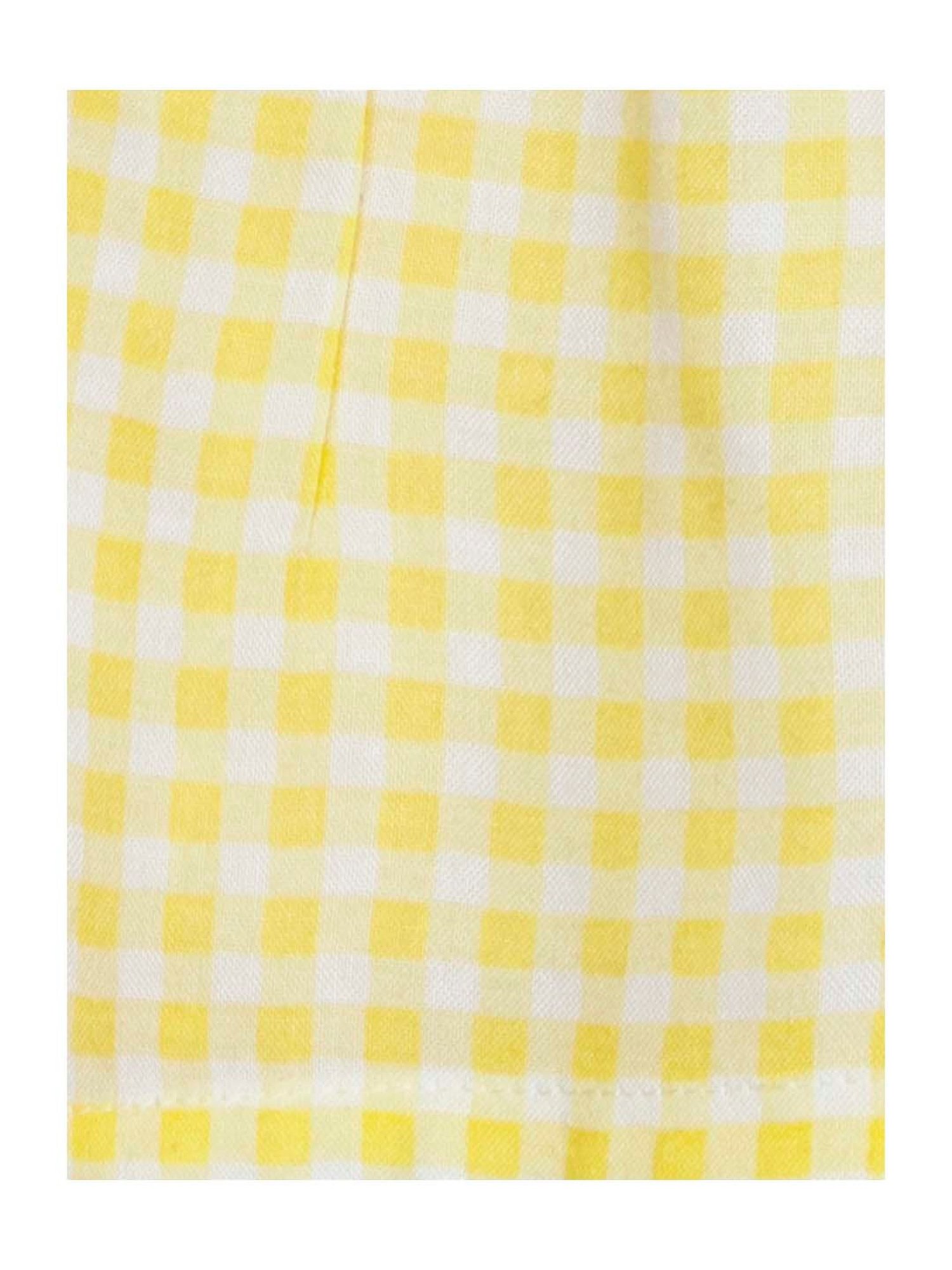 Budding Bees Kids White & Yellow Cotton Printed Top Set