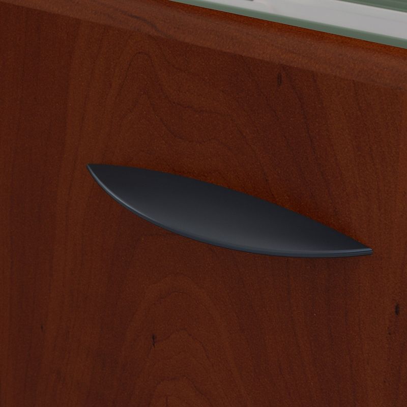 Bush Business Furniture Cubix Left Corner Desk w/Mobile File Cabinet Hansen Cherry/Galaxy SRA074HCSU