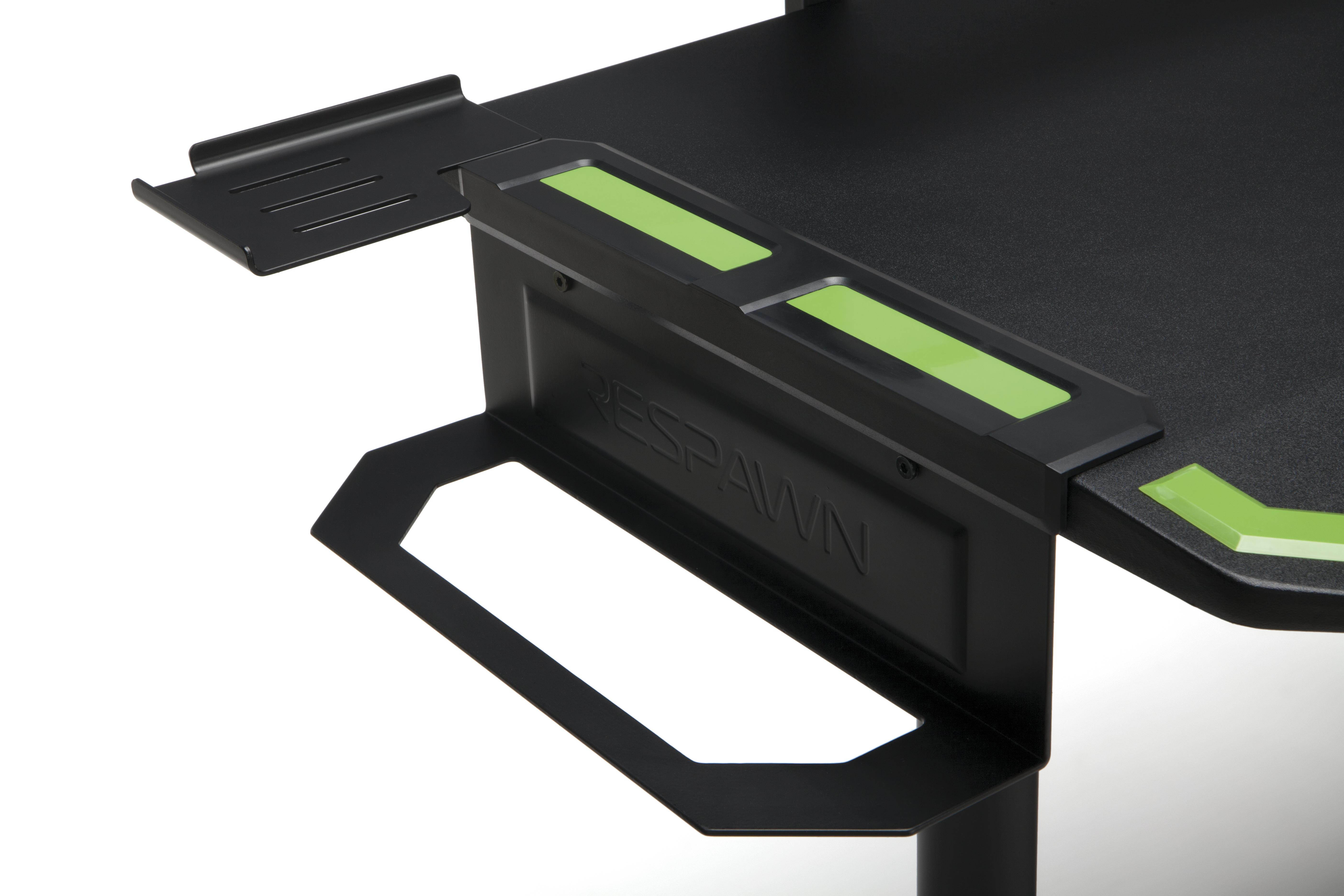 RESPAWN 3010 Gaming Computer Desk - Ergonomic Height Adjustable Gaming Desk, in Green (RSP-3010-GRN)