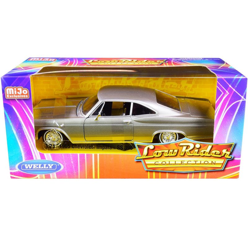 1965 Chevrolet Impala SS 396 Gray Metallic "Low Rider Collection" 1/24 Diecast Model Car by Welly
