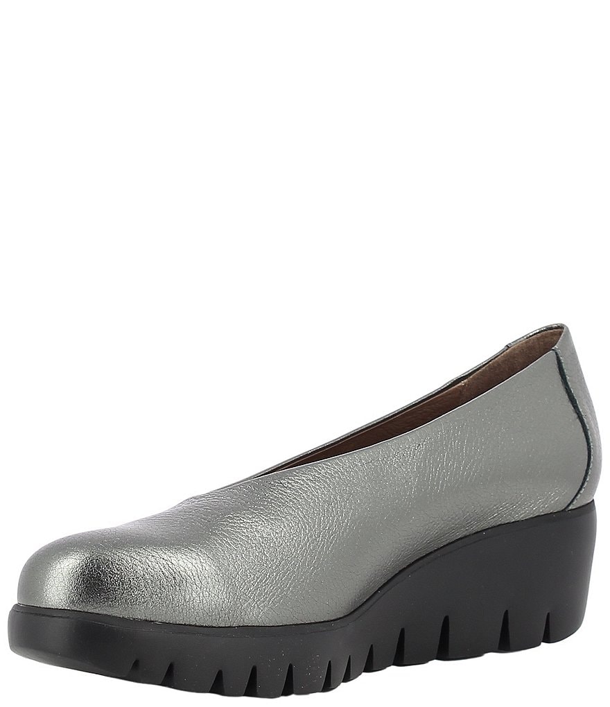 Wonders Mandy Leather Lightweight Wedge Pumps