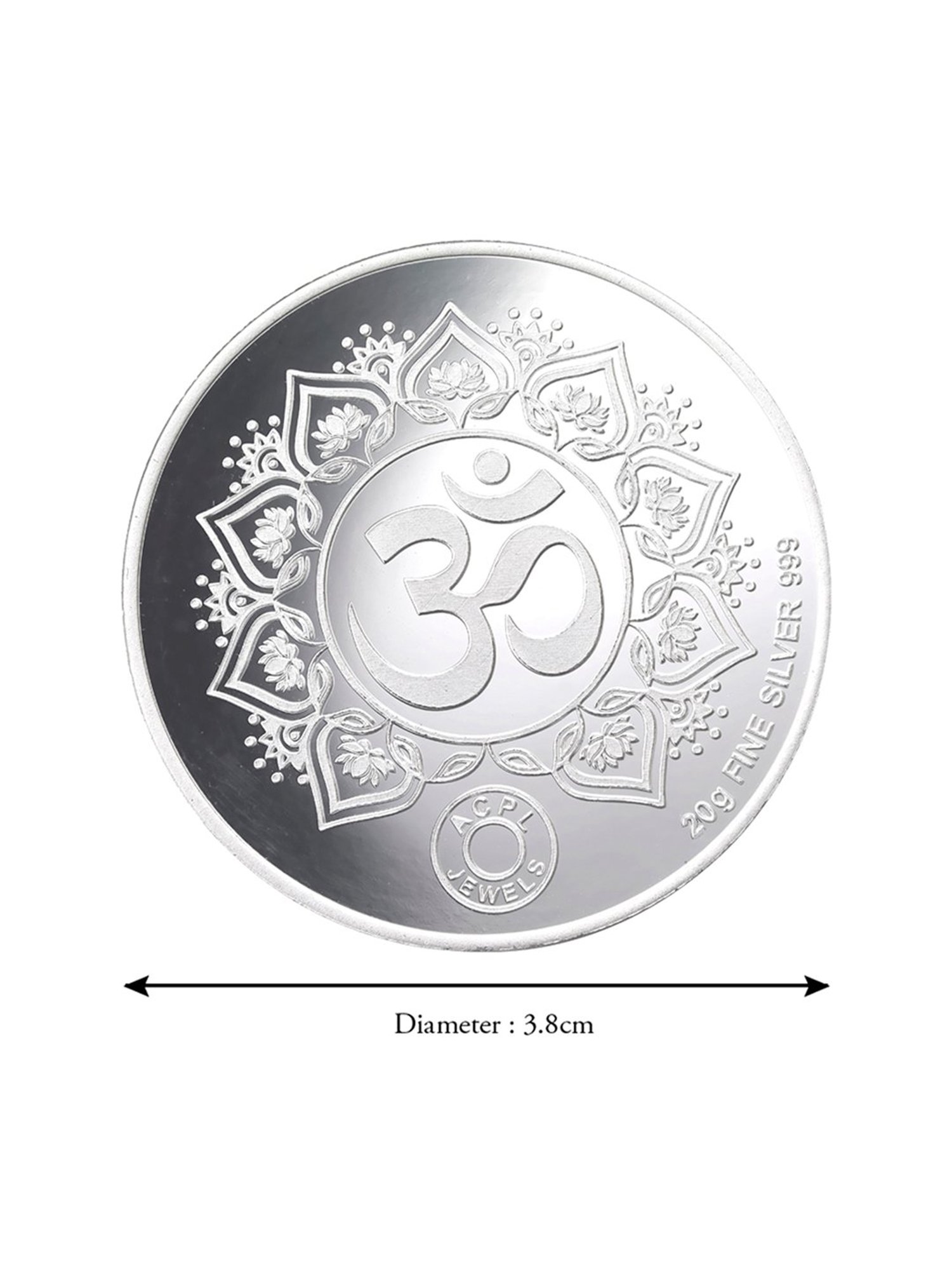 Taraash Durga Mata 999 20gm Silver Coin