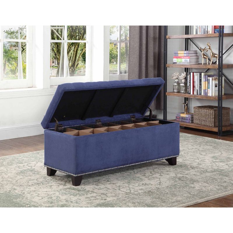 Tufted Storage Bench 18" - Blue - Ore International
