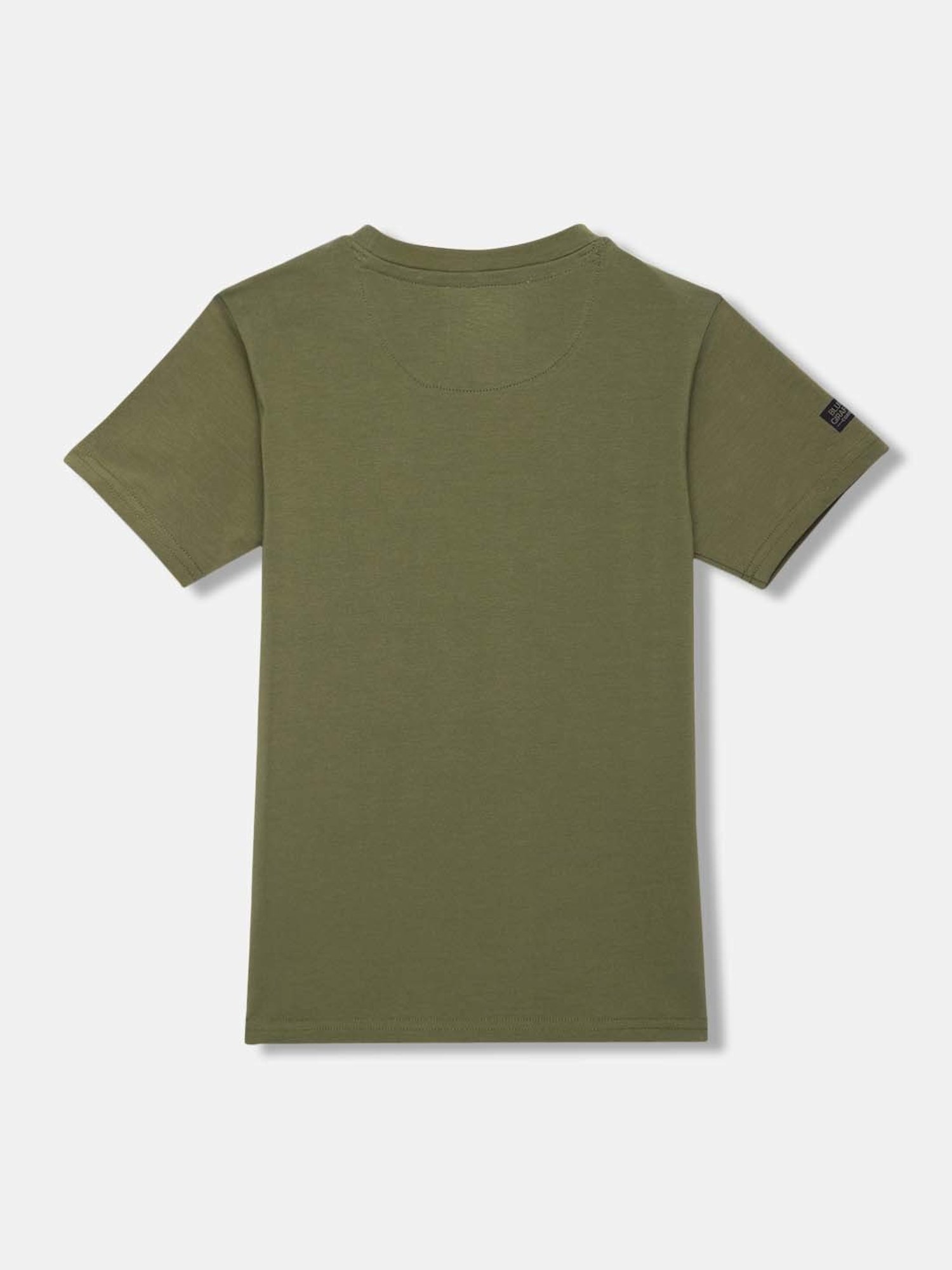 Blue Giraffe Kids Olive Cotton Logo T-Shirt