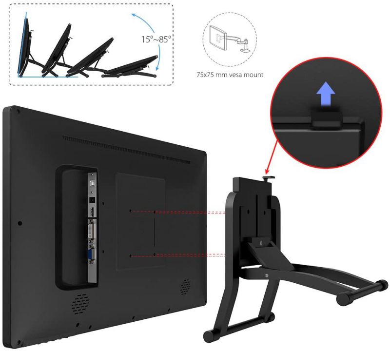XP-PEN Artist22E Pro Drawing Pen Display Graphic Monitor IPS Monitor 8192 Level Pen Pressure Drawing Pen Tablet Dual Monitor with 16 Express Keys and Adjustable Stand 21.5 Inch