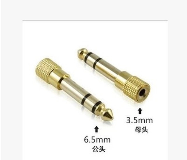 New 4pcs 3.5mm Male to 6.5mm Female + 6.5mm Female to 3.5mm Audio Adapter Connector