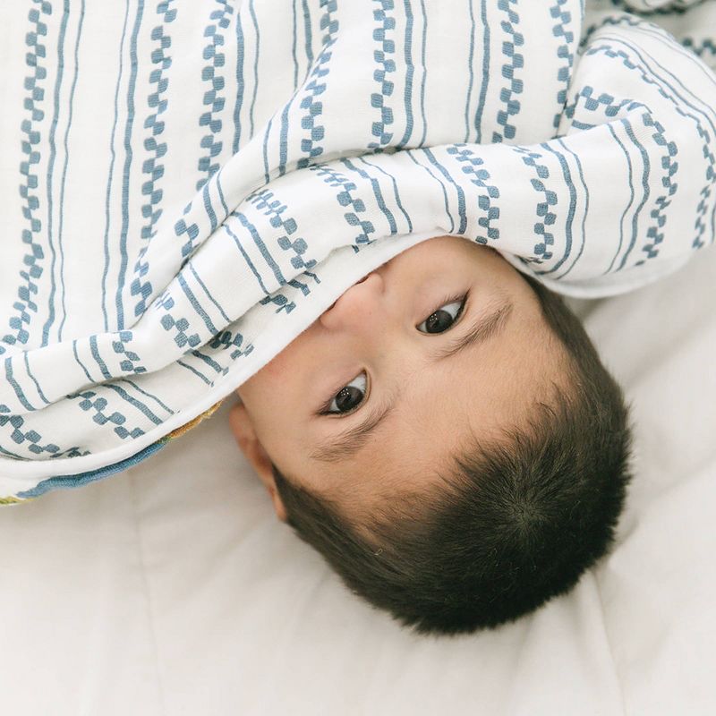 Bebe au Lait Muslin Snuggle Blanket Wyoming - Western Stripe