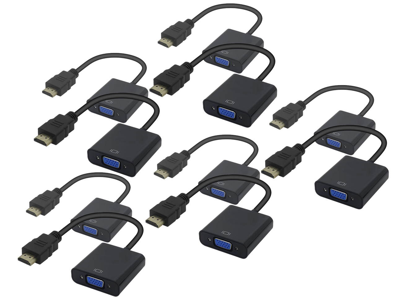 HDMI to VGA, iXever Gold-Plated HDMI to VGA Adapter (Male to Female) for Computer, Desktop, Laptop, PC, Monitor, Projector, HDTV, Chromebook, Raspberry Pi, Roku, Xbox and More - Black