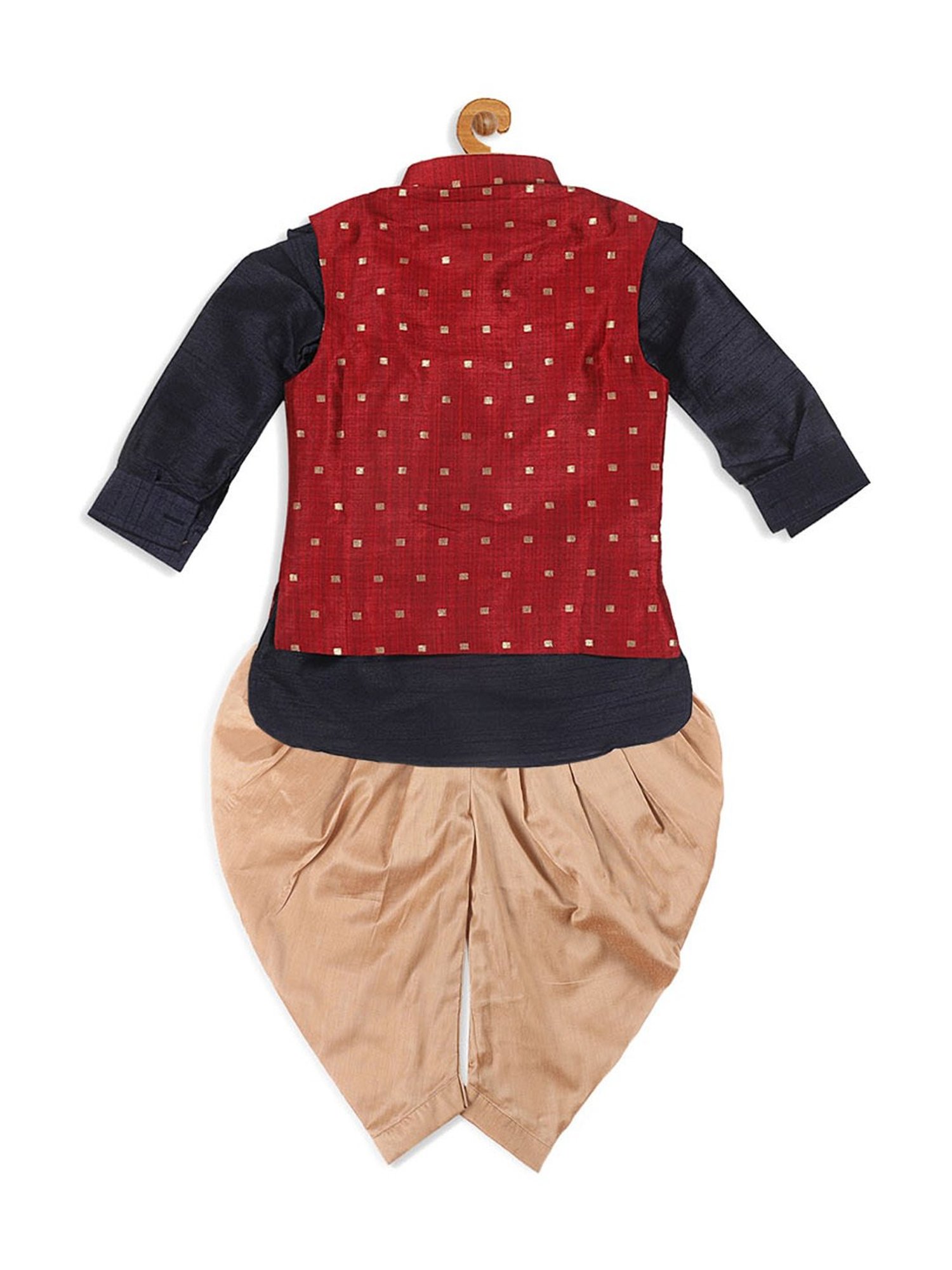 VASTRAMAY SISHU Maroon & Navy Printed Kurta Set