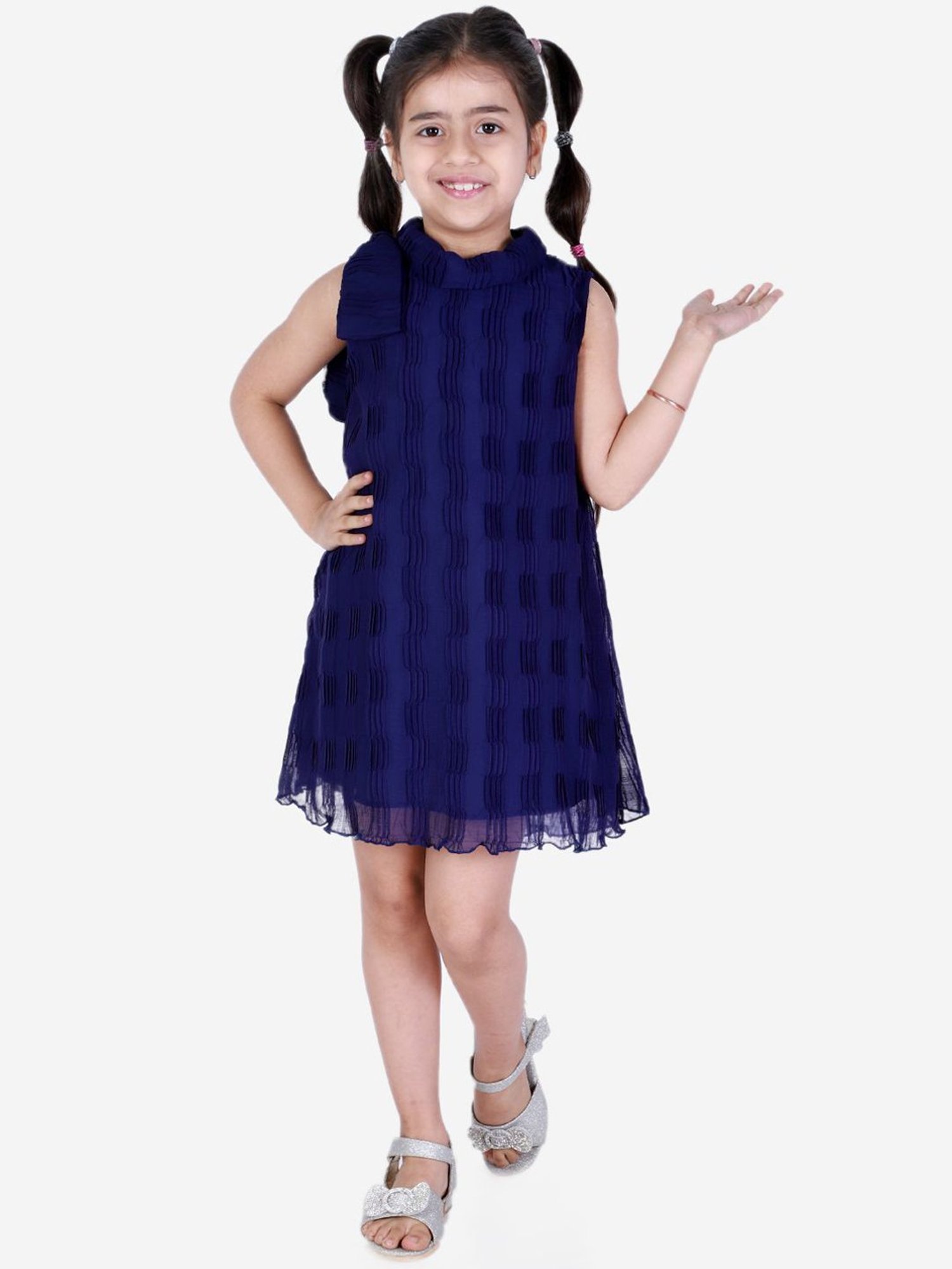 KidsDew Navy Regular Fit Dress