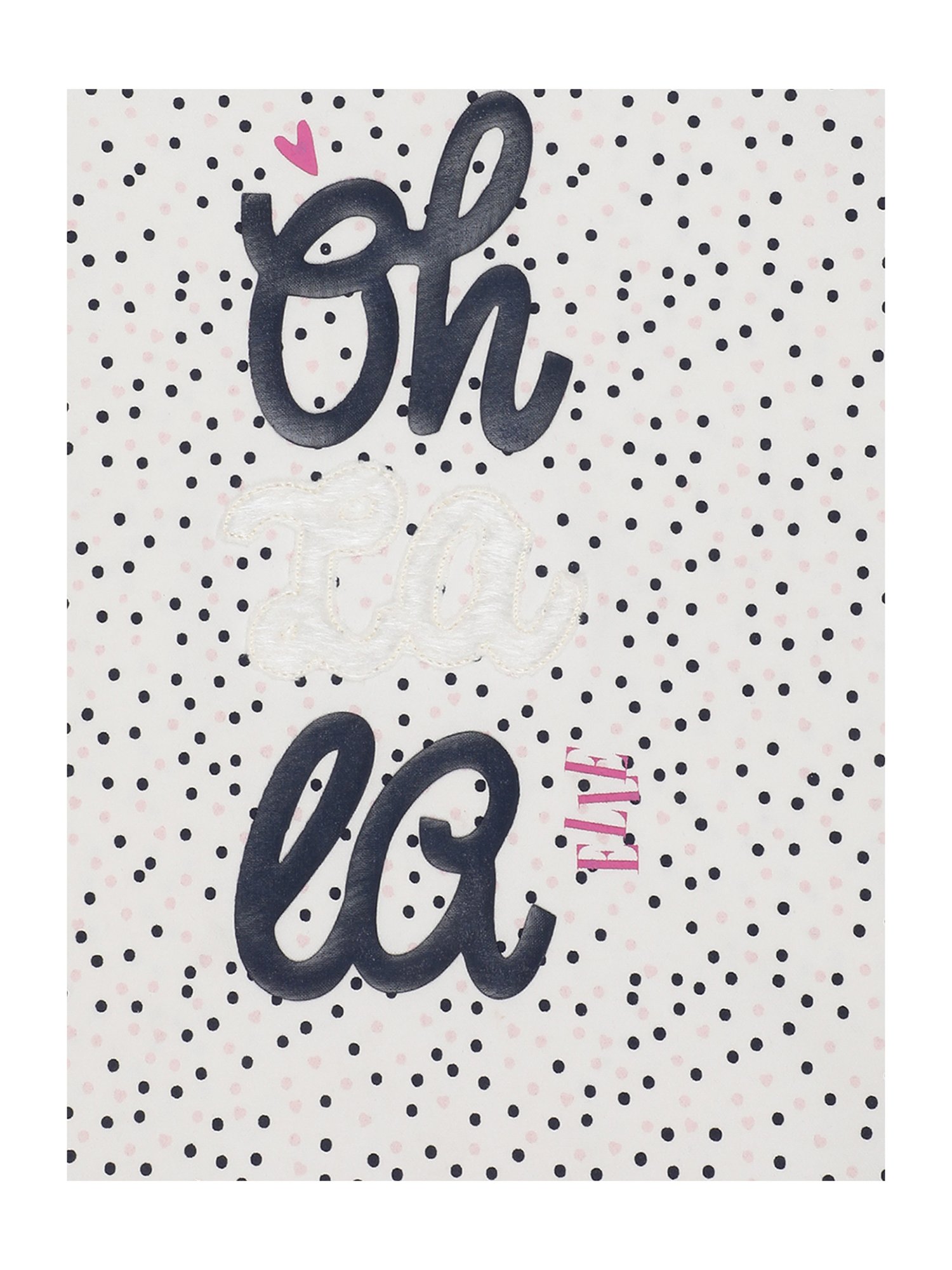 Elle Kids Off White & Navy Printed Dress