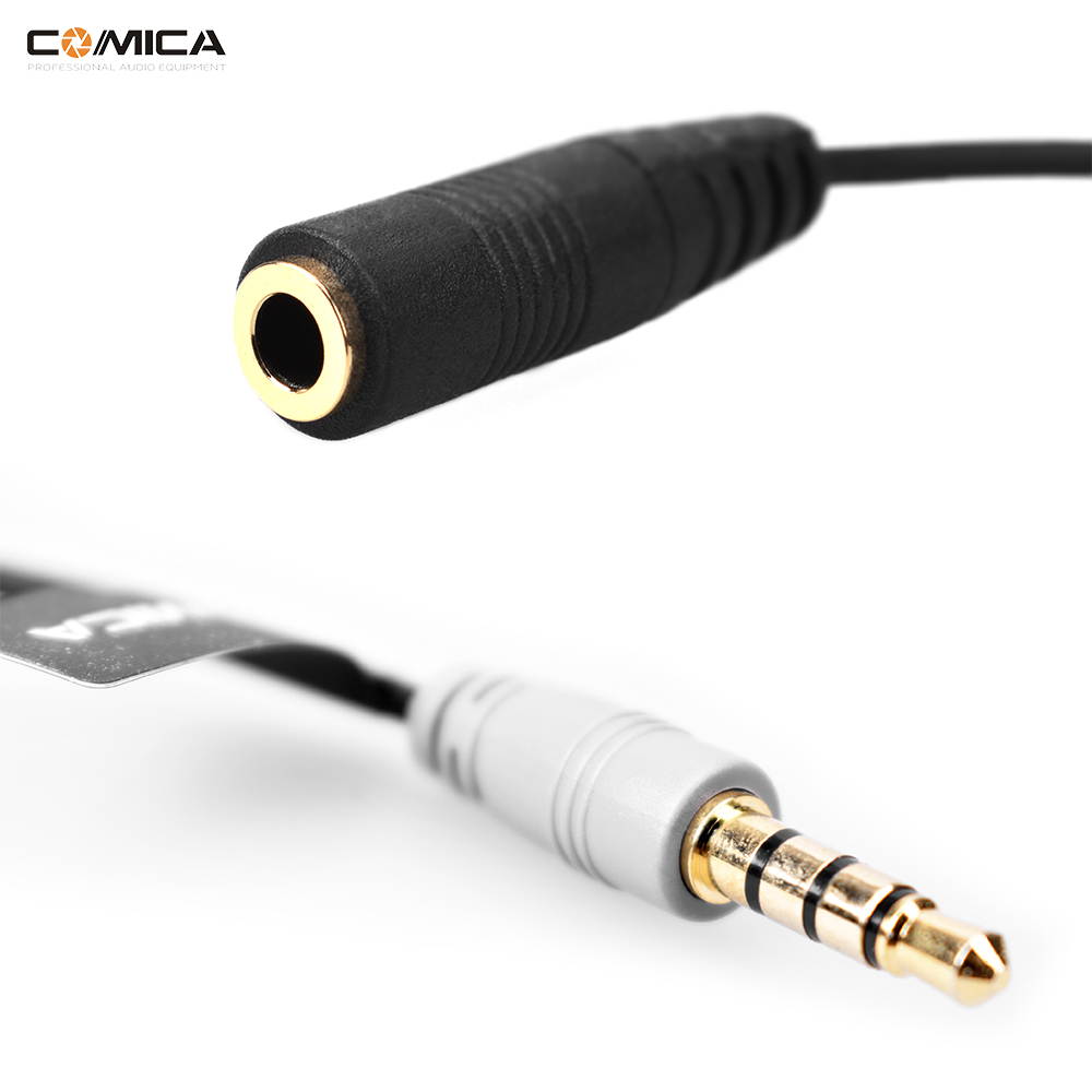 CoMica Female 3.5mm Audio Cable Converter Microphone Cable Adapter for Iphone/Ipad/Samsung/Huawei Smartphone TRS TRRS Adapter (1pcs)
