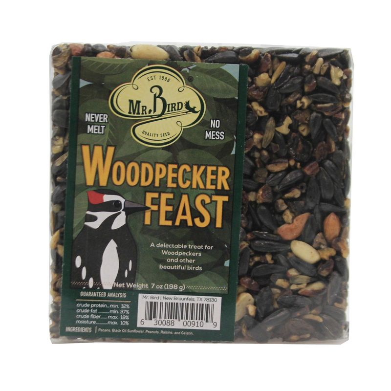 Home & Garden 4.5" 2 Small Cakes &  Cage  Set / 3 Bird Flaming Hot Woodpecker Mr Bird  -  Bird And Wildlife Food