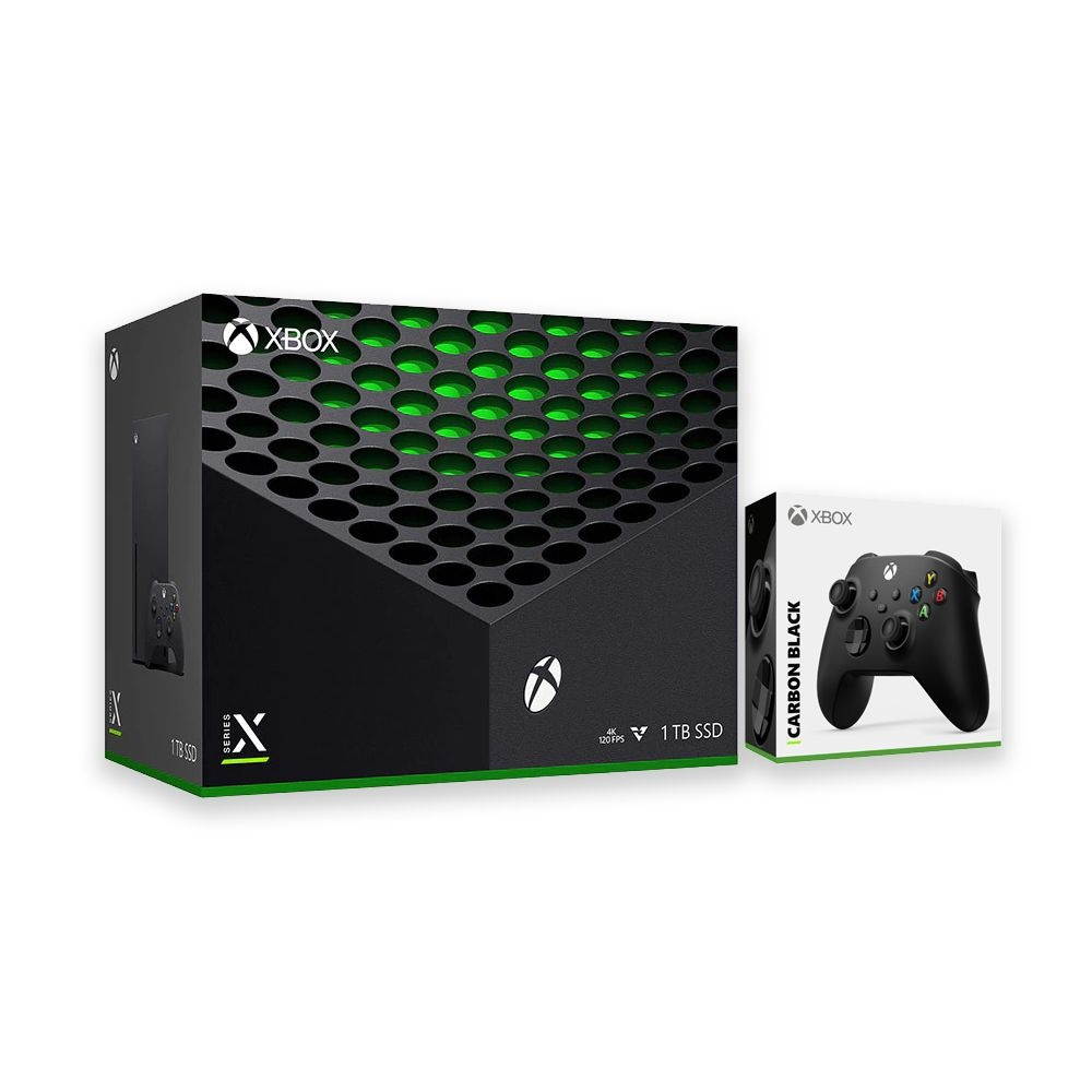 2020 Newest X Gaming Console Bundle - 1TB SSD Black Xbox with Two Xbox Wireless Controllers