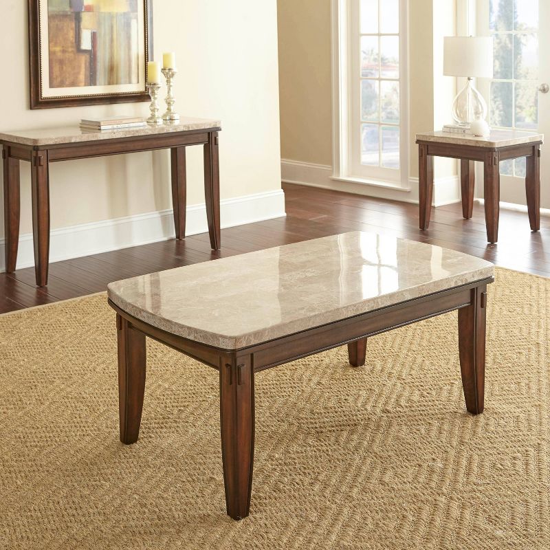 Eileen Marble Top End Table Faux Marble - Steve Silver