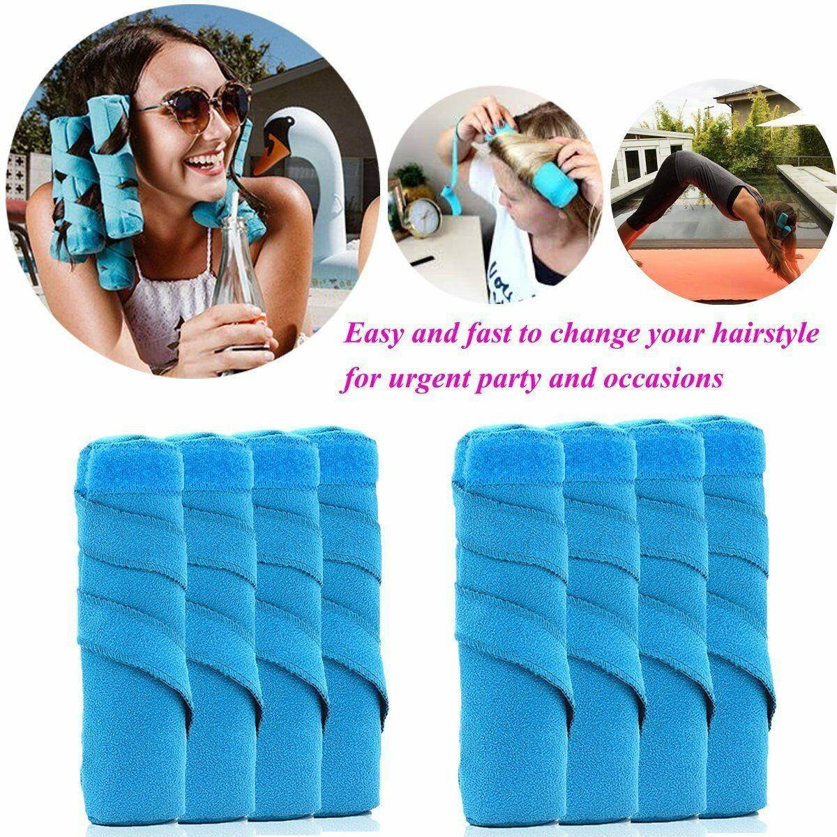 New Sleep Hair Styling Styler 6" Salon Roller Curler Kit Set For Long Curly Hair