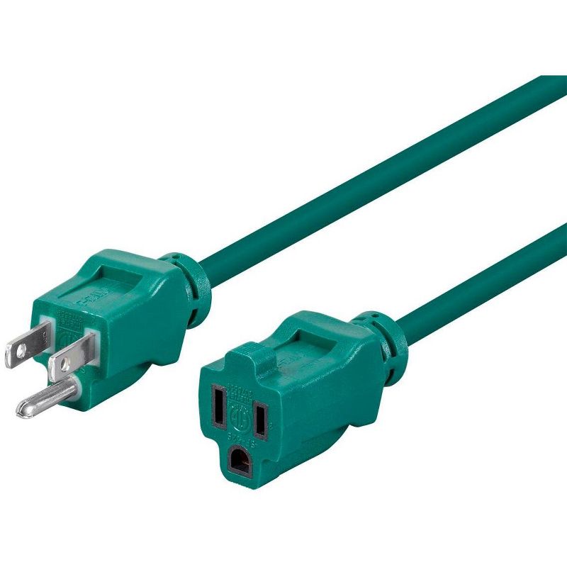 Monoprice Outdoor Extension Cord - 40 Feet - Green | NEMA 5-15P to NEMA 5-15R, 16AWG, 13A/1625W, SJTW