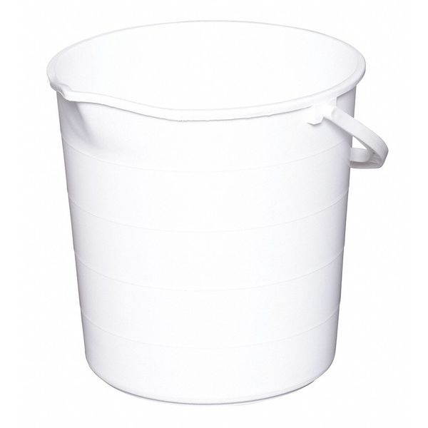 TOUGH GUY 48LZ13 Pail,3 gal.,Polypropylne,12-1/2"L,White