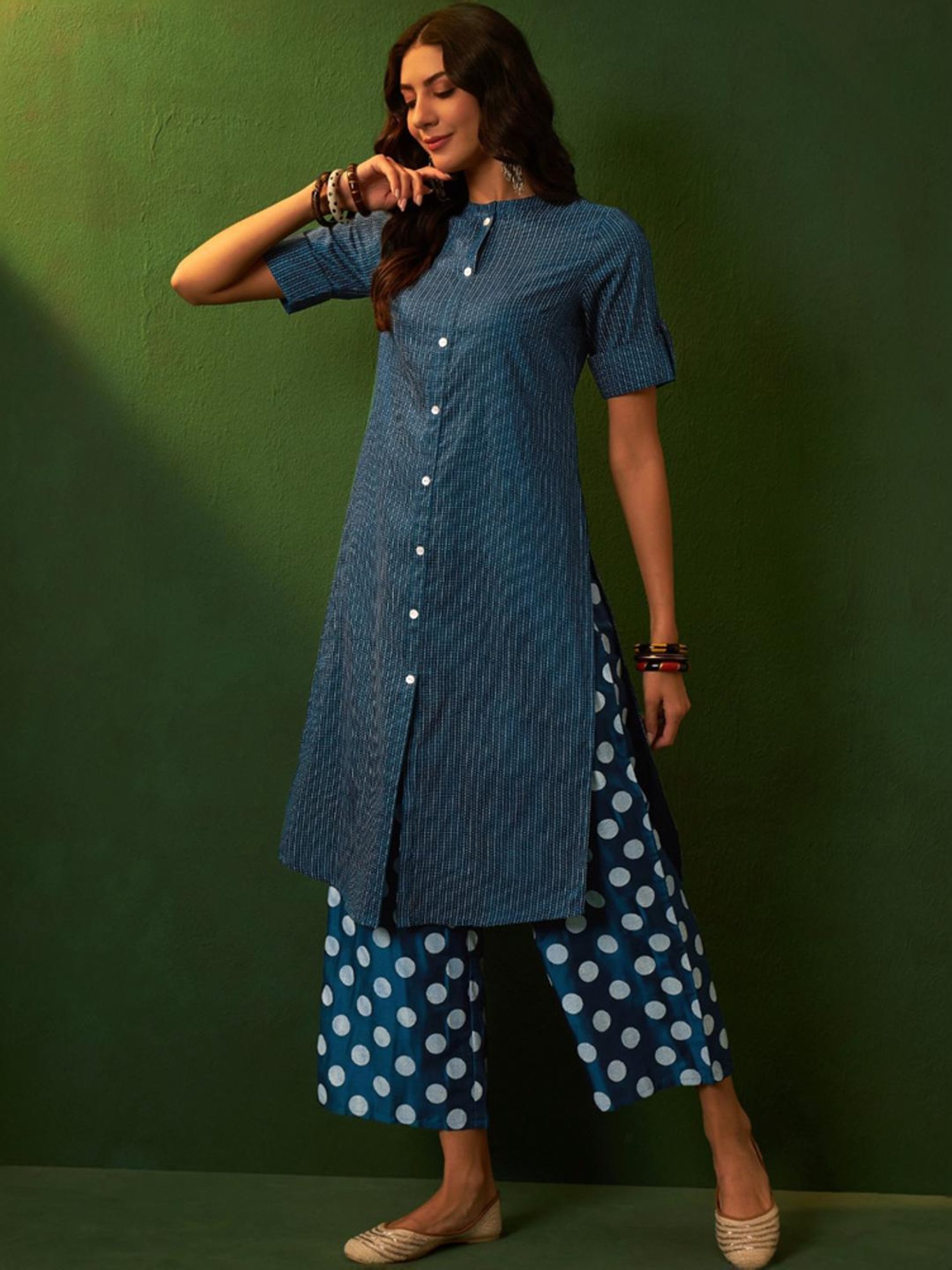 URBAN MYSTIC Black Rayon Embroidered Kurta & Sharara Set