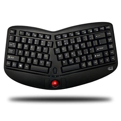Adesso Tru-Form Media 3150-2.4 GHz Wireless Ergo Trackball Keyboard (WKB-3150UB)