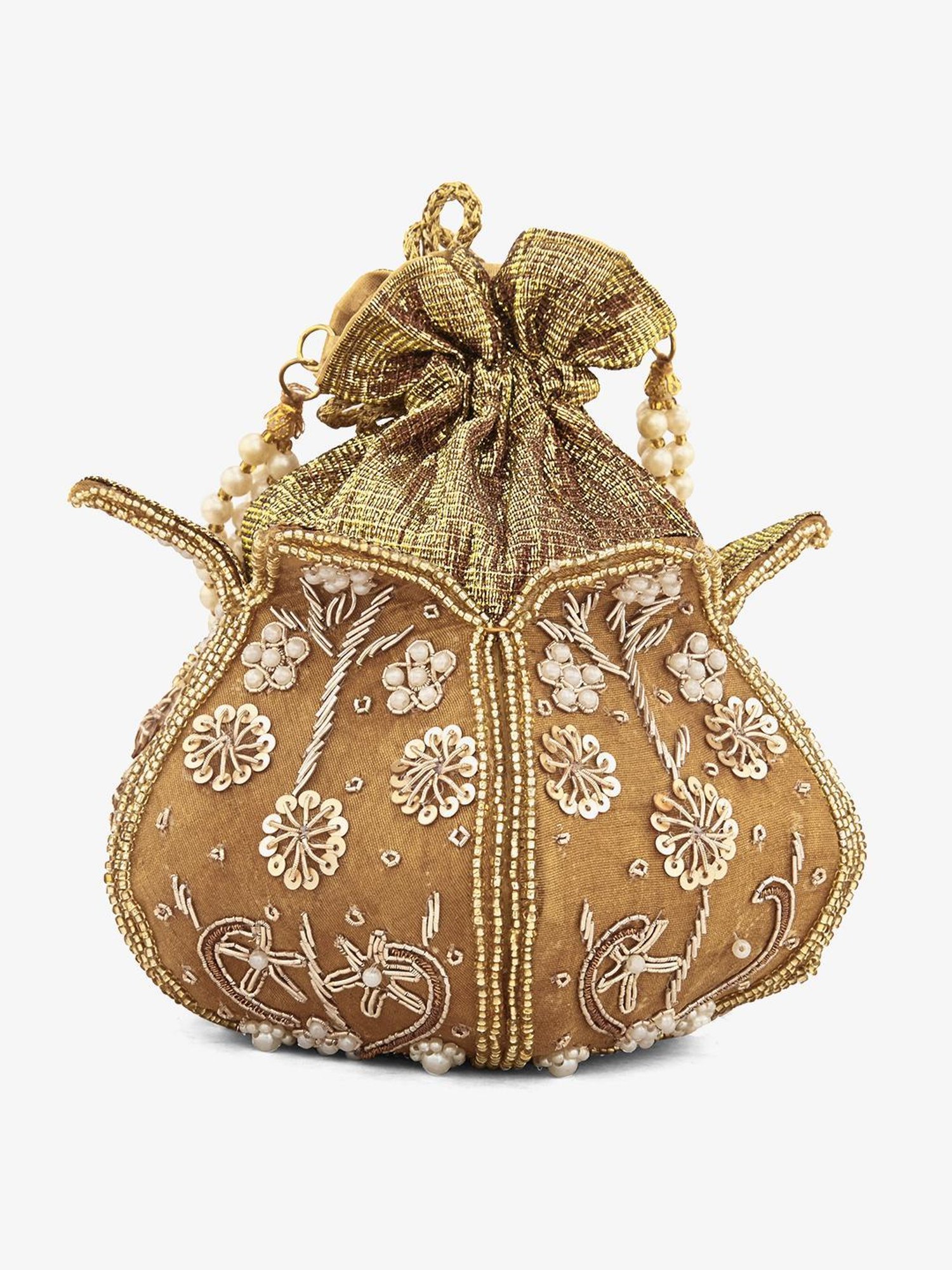 Gaurapakhi Golden Embellished Potli