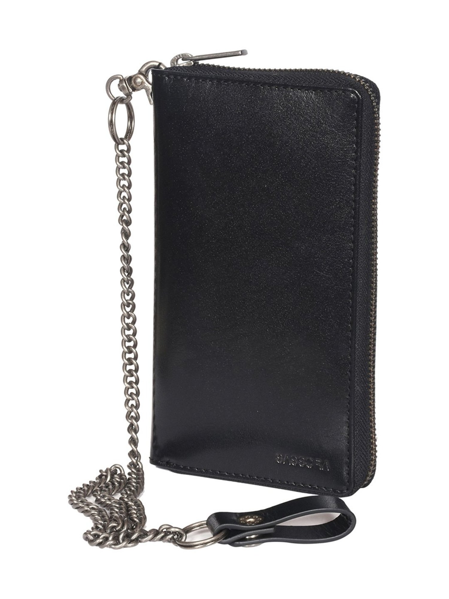 Sassora Aria Black Small Leather Travel Wallet for Women