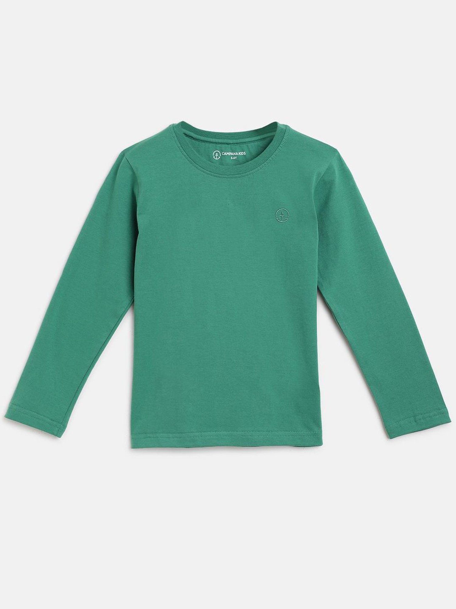 Campana Kids Green & Blue Cotton Regular Fit Full Sleeves T-Shirt (Pack of 2)