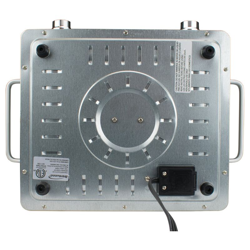 Brentwood Select 1200w Single Infrared Electric Countertop Burner in Stainless Steel with Timer