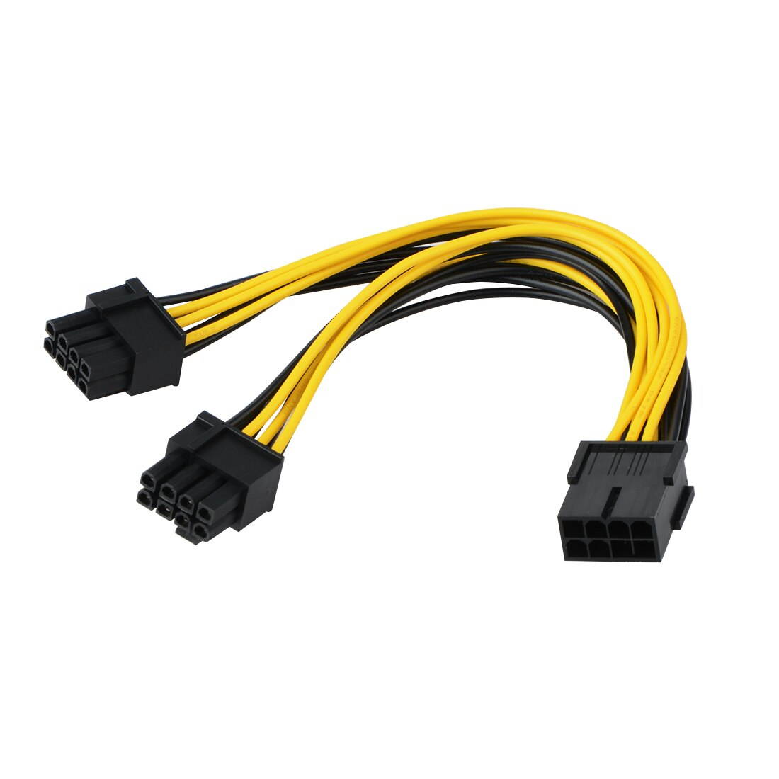Order New 20cm GPU 8pin to Graphics Video Card Double PCI-E PCIe 8Pin ( 6Pin + 2Pin ) Power Supply Splitter Cable Cord Famale to Male