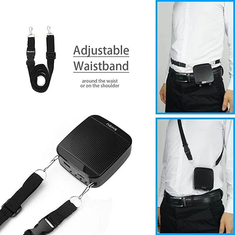 Voice Amplifier, Mini Voice Amplifier with Wired Microphone Headset 15W Portable Personal Speaker MP3 Audio Sound System for Teachers,Elderly,Singing,Coaches,Yoga,Tour Guides,Outdoor Trainers