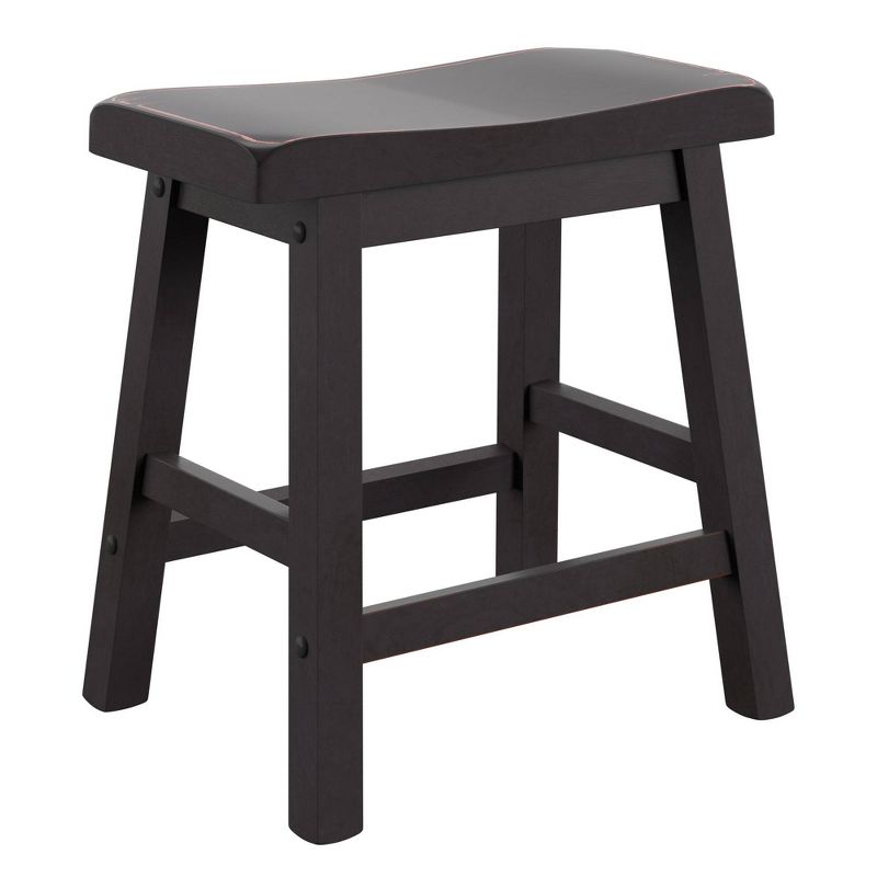 Set of 2 18" Scoop Counter Stools Black - Inspire Q