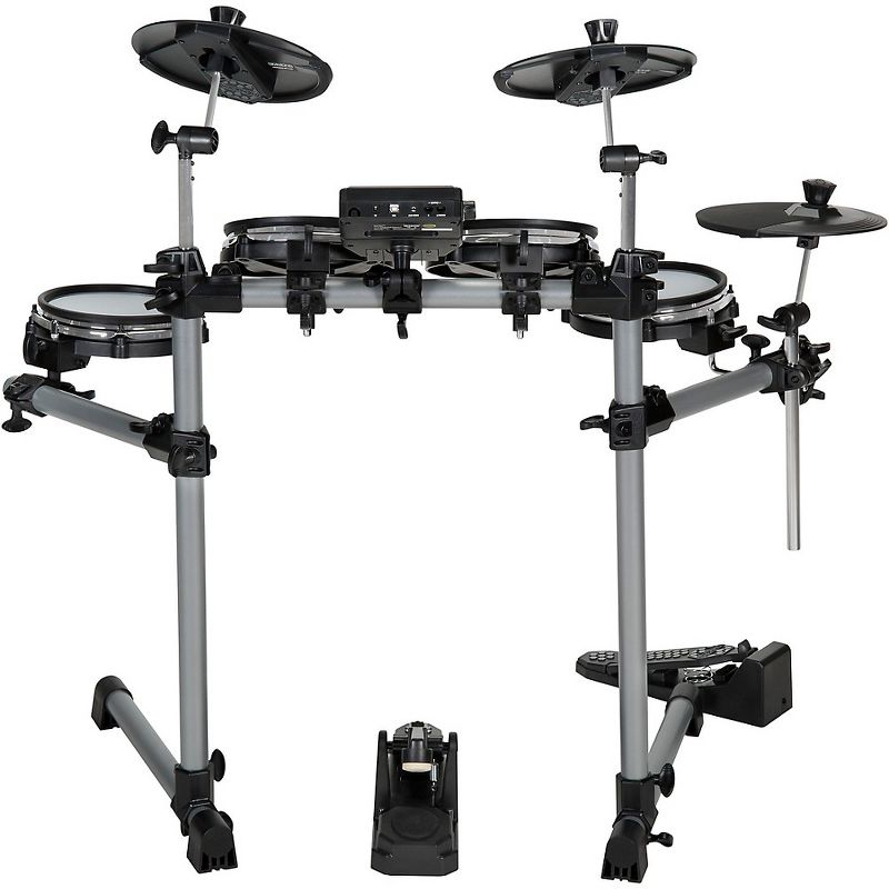 LyxJam 8-Piece Electronic Drum Kit, Professional Drum Set with Real Mesh Fabric, 448 Preloaded Sounds, 70 Songs, 15-Song Recording Capacity, Choke,Rim,Edge Capability & Kick Pad, Drum Sticks Included