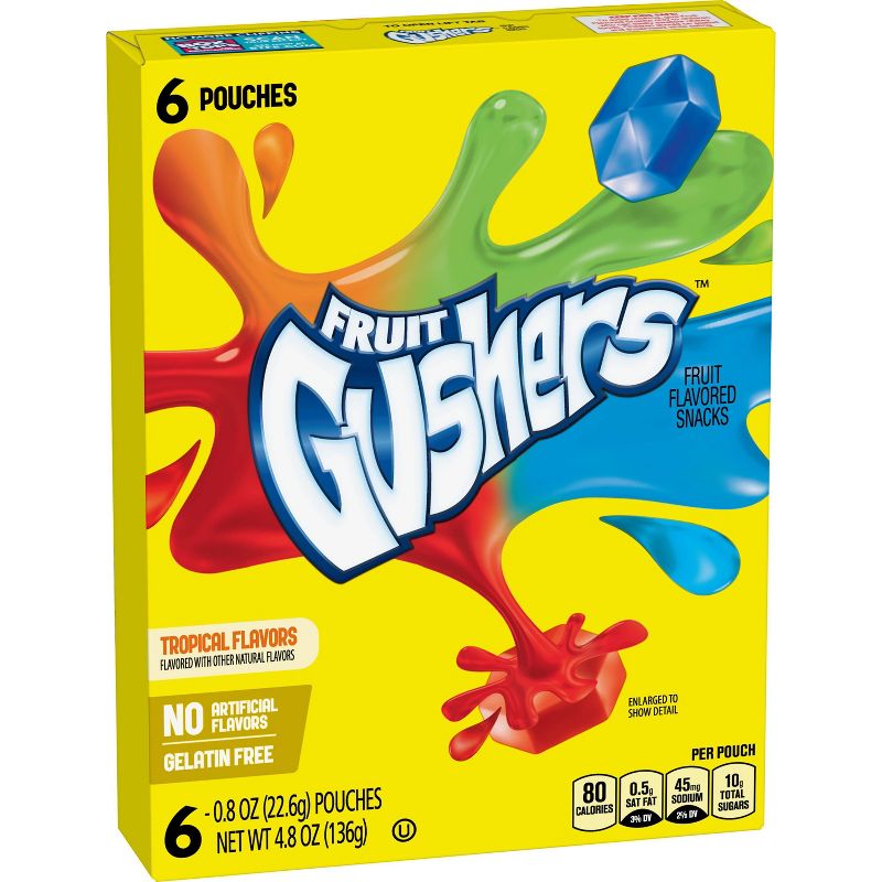 Fruit Gushers Tropical Flavored Fruit Snacks - 6ct