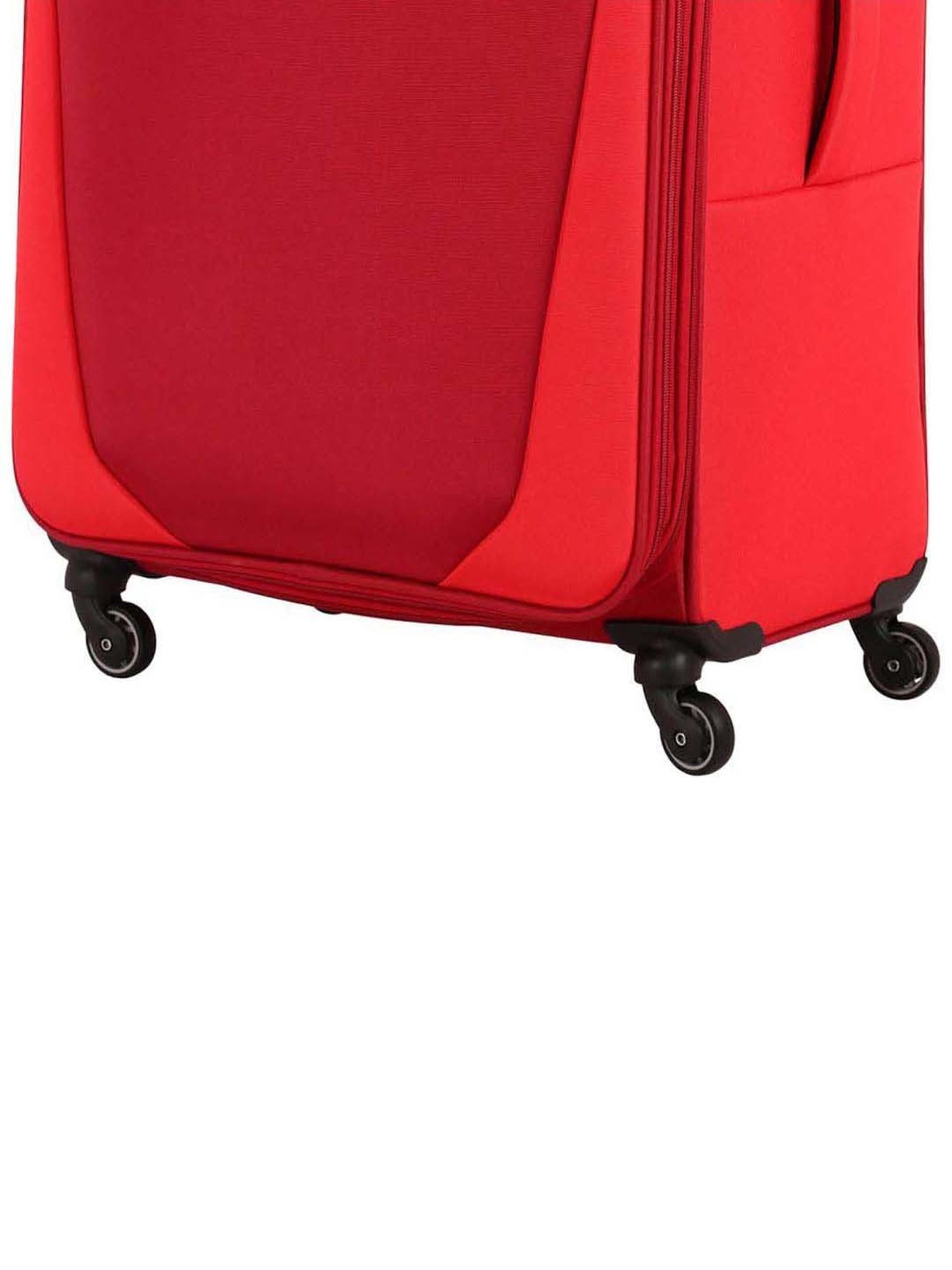 American Tourister Kansas Red Color Block Soft Medium Trolley Bag - 45.5 cm