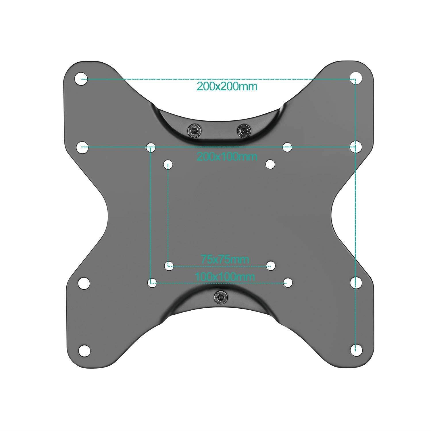 WALI TV Wall Mount Bracket Articulating Full Motion Detachable Arm for Most 23-42 inch LED, LCD Flat Screen Display, up to 44lbs (1342LM), Black