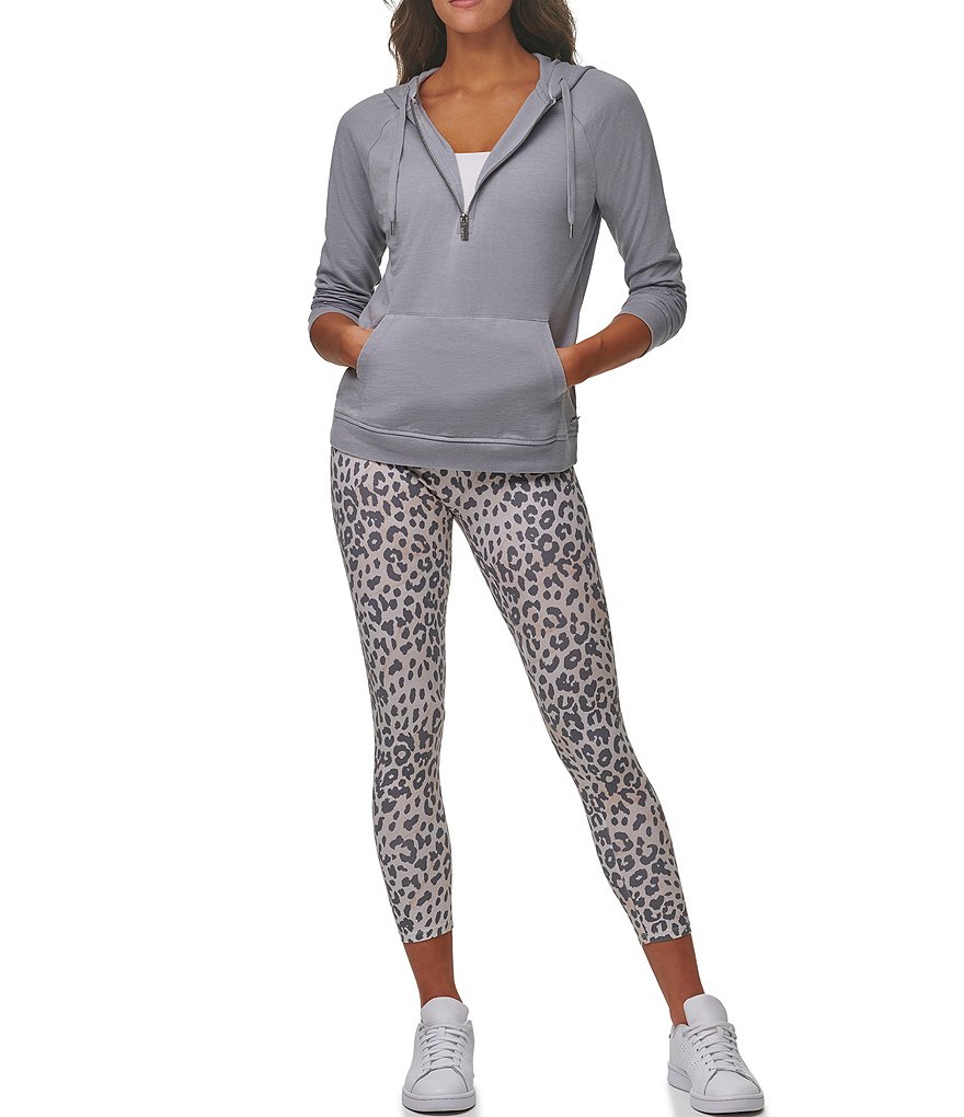 Splendid Knit Zip Up Drawstring Hoodie