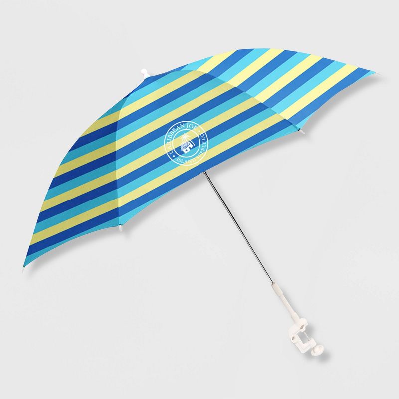 Caribbean Joe Outdoor Beach Stick Umbrella - Blue/ Yellow