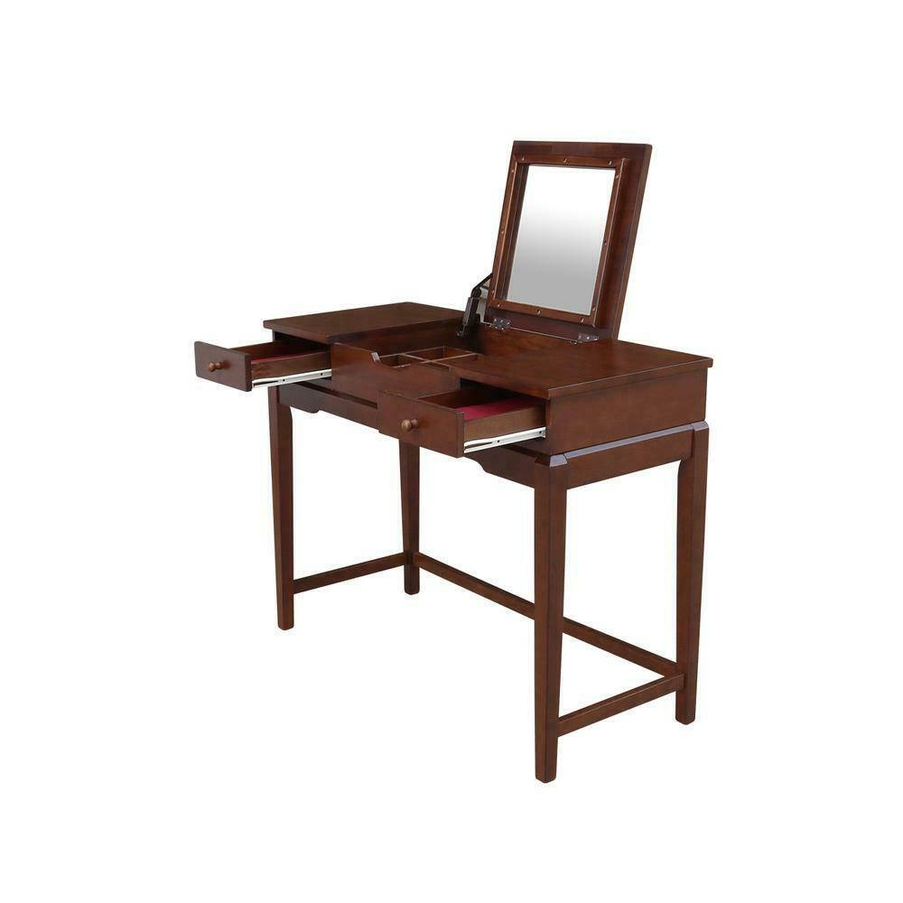 International Concepts DT581-2 31.5 x 40.2 x 17.1 in. Vanity Table, Espresso