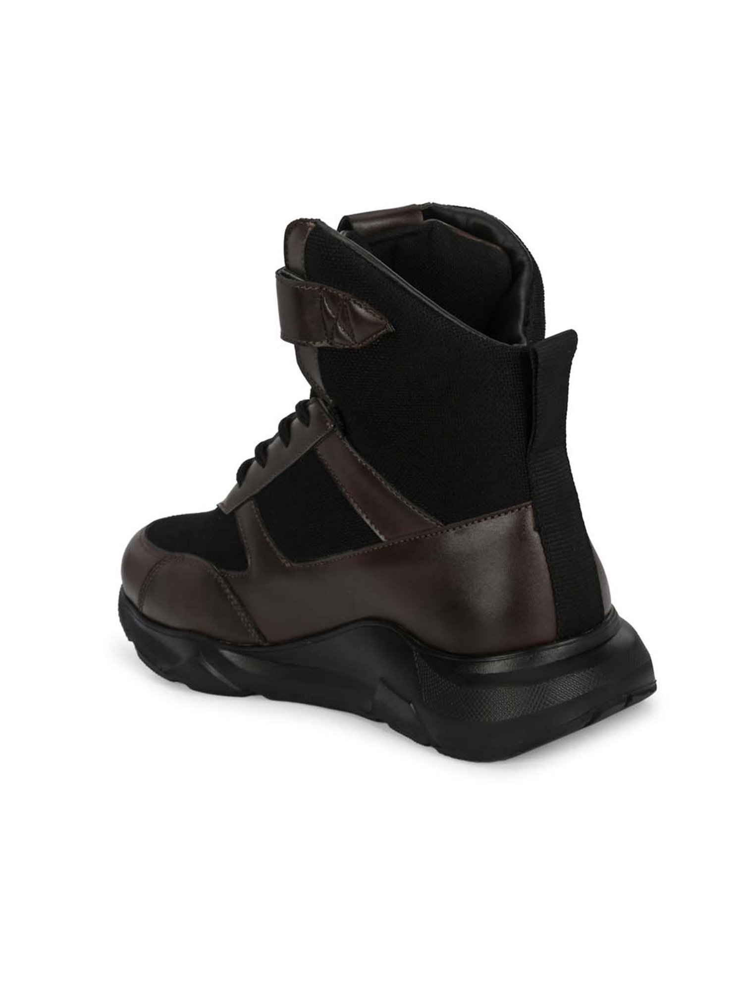 Eego Italy Men's Brown Ankle High Sneakers