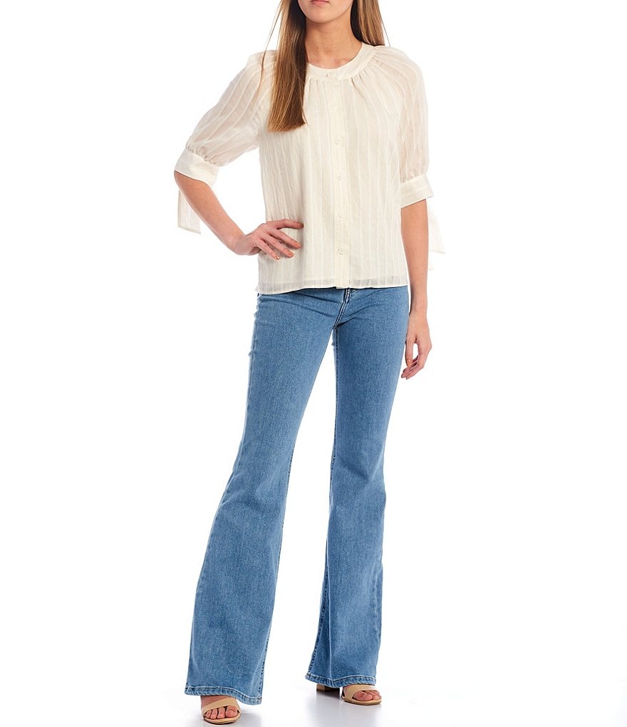 Antonio Melani Abbey Striped Button Front Blouse