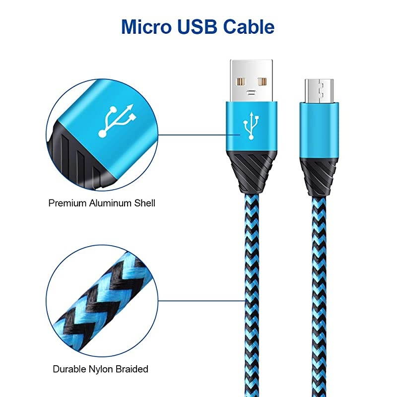 Charger Adapter Android Phone Charger Cable 2 Pack Compatible for Samsung Galaxy J8 J7 J6 J5 J4 J3 J2 J1 J7V7 Sky ProCrownPrimeSky ProRefine