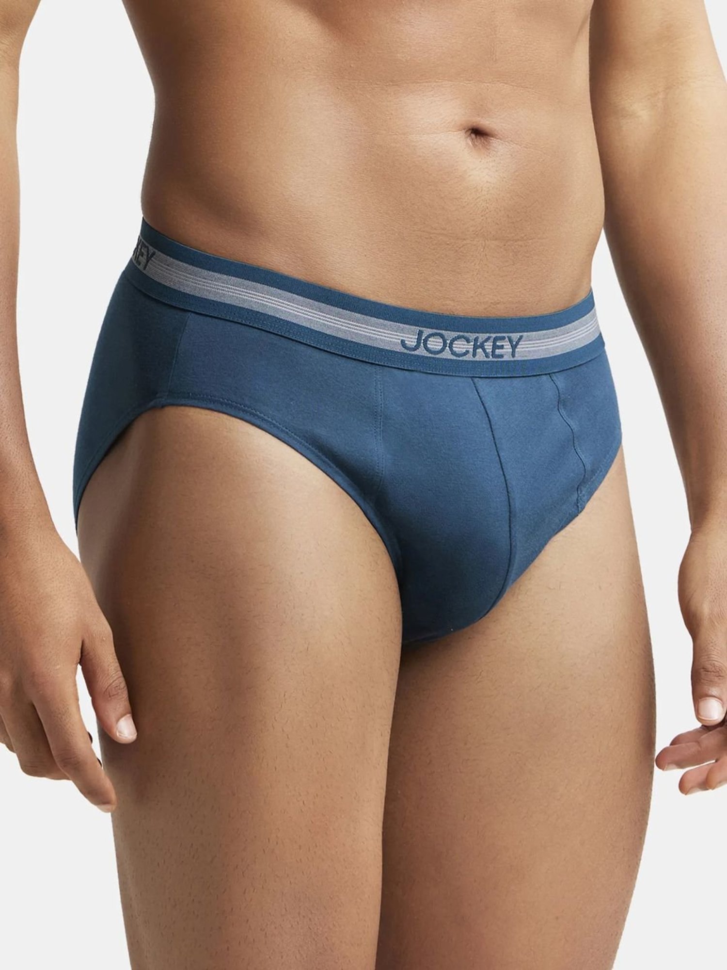 Jockey 1010 Dark Blue Super Combed Cotton Briefs with Stay Fresh Properties