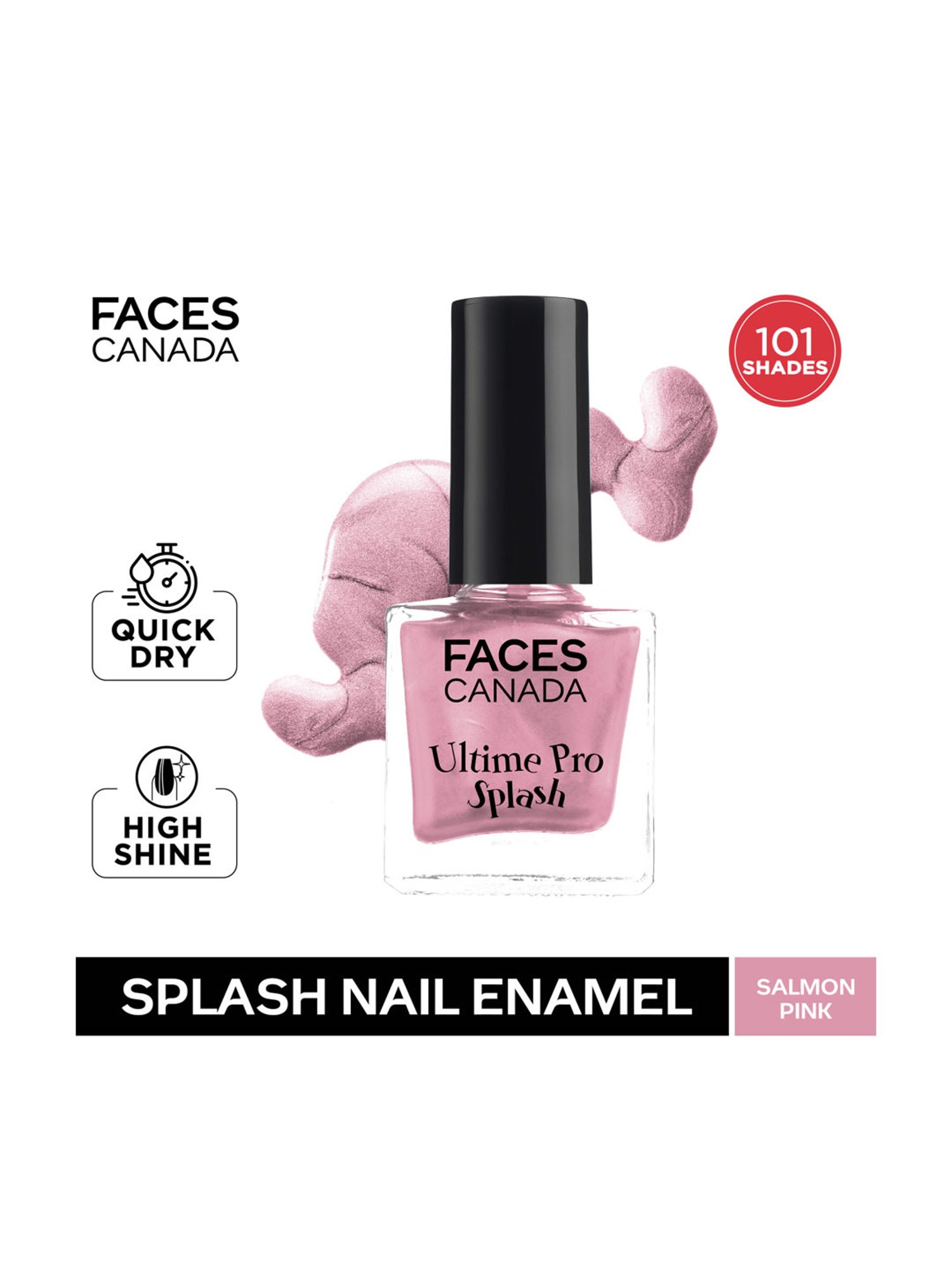 Faces Canada Ultime Pro Splash Nail Enamel Salmon Pink 126