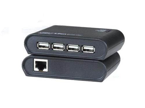 NTI usb2-c5-4lc Low-Cost 4-Port USB 2.0 Extender (Transmitter/Receiver) Kit via CAT5 up to 165ft