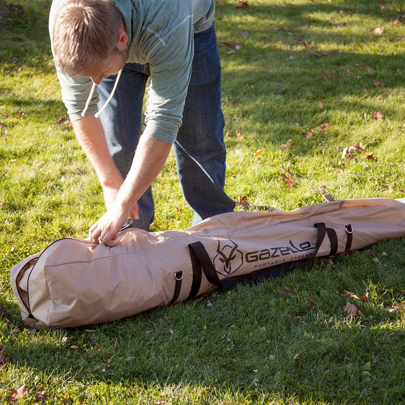 Gazelle 4-Person 5-Sided Portable Gazebo Screen Tent, Tan